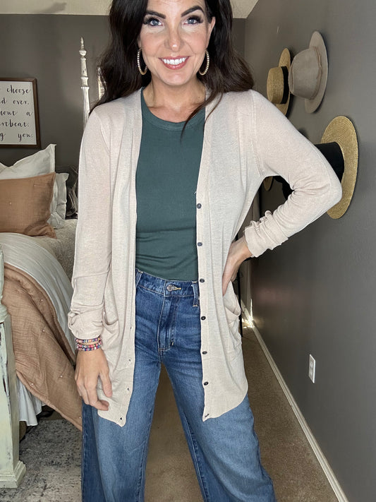 Lightweight Button Down Cardi