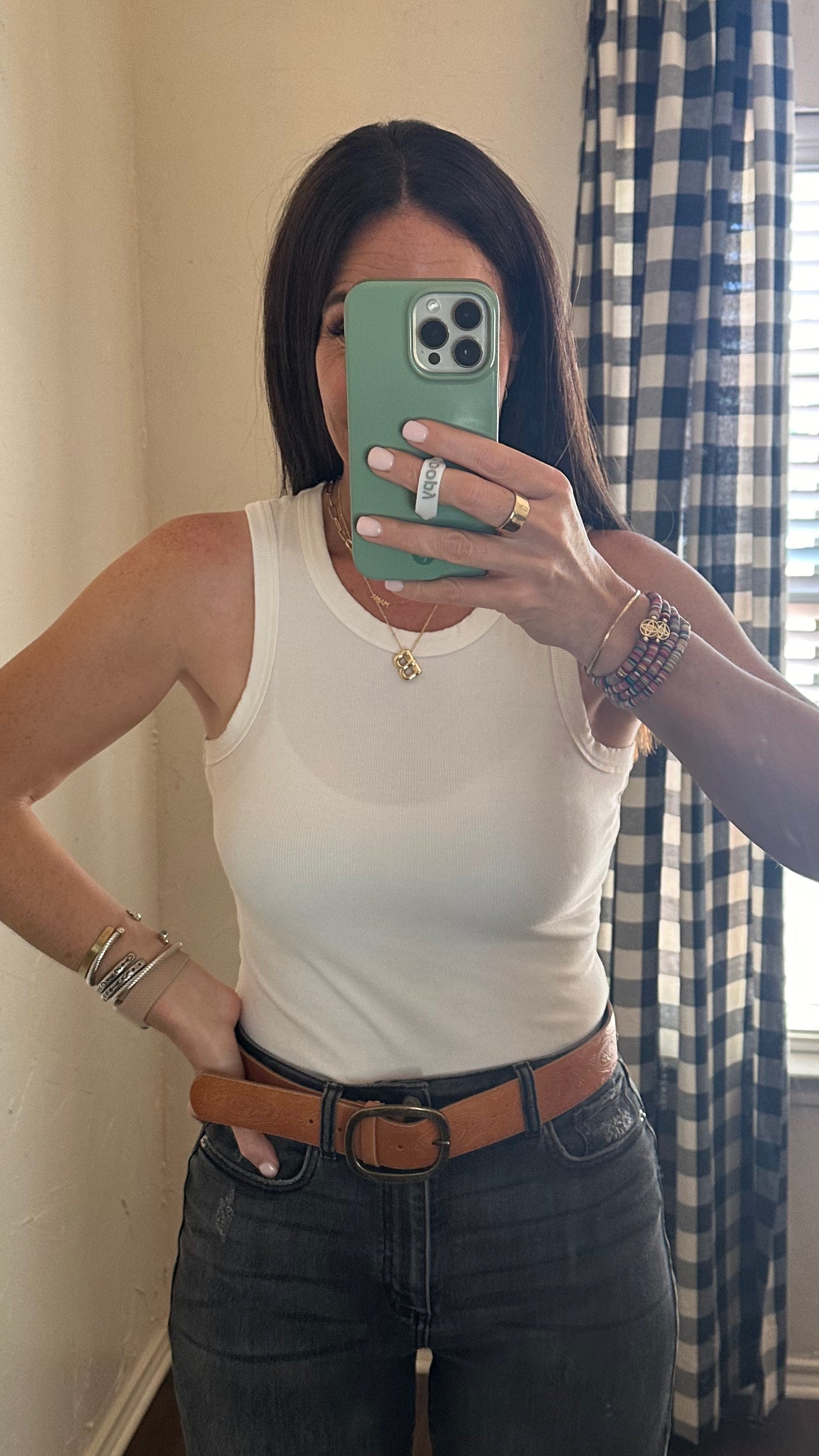 White Essential Micro-Ribbed Tank Top