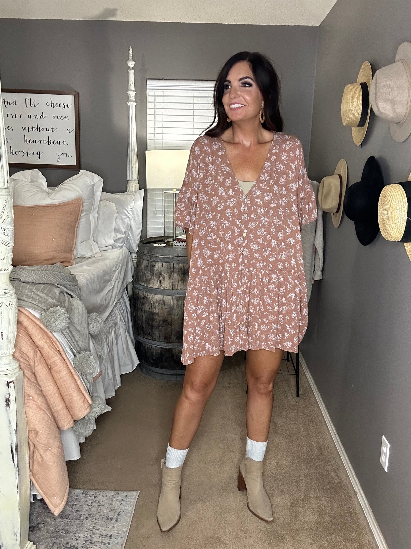 Rowan Dress in Brown